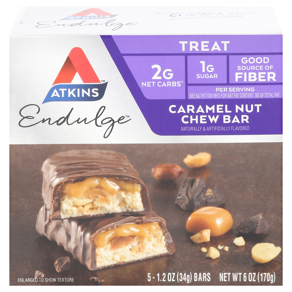 Atkins Chew Bar, Caramel Nut Treat