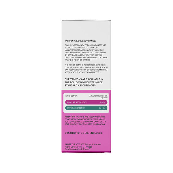 The Honey Pot Company Organic Cotton Regular Tampons