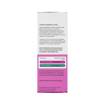 The Honey Pot Company Organic Cotton Regular Tampons