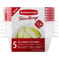 Contenedores de Almacenamiento de Alimentos Cuadrados Pequeños Rubbermaid