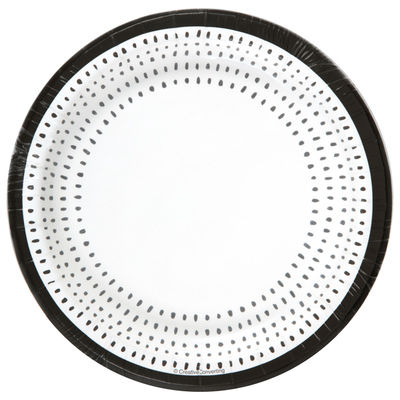 Assiettes en papier premium monochromes modernes Sensations
