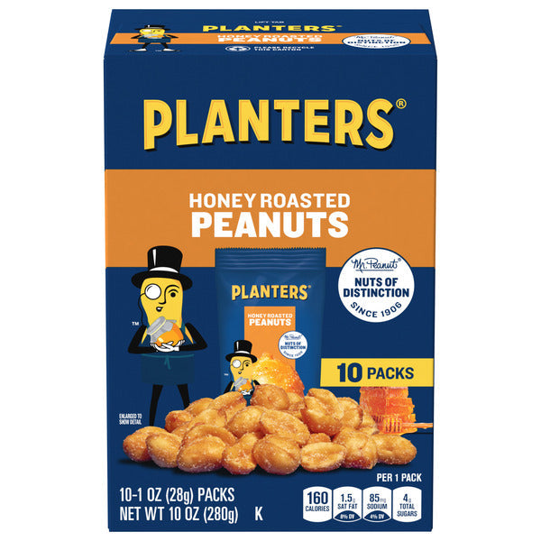Cacahuetes Tostados con Miel Planters 10-Pack, 0.62 LB