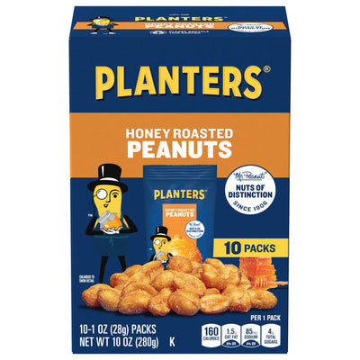 Planters Cacahuètes Grillées au Miel 10-Pack, 0.62 LB