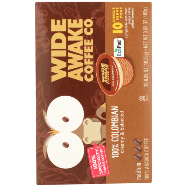 Wide Awake Medium Roast Colombian Coffee Pods