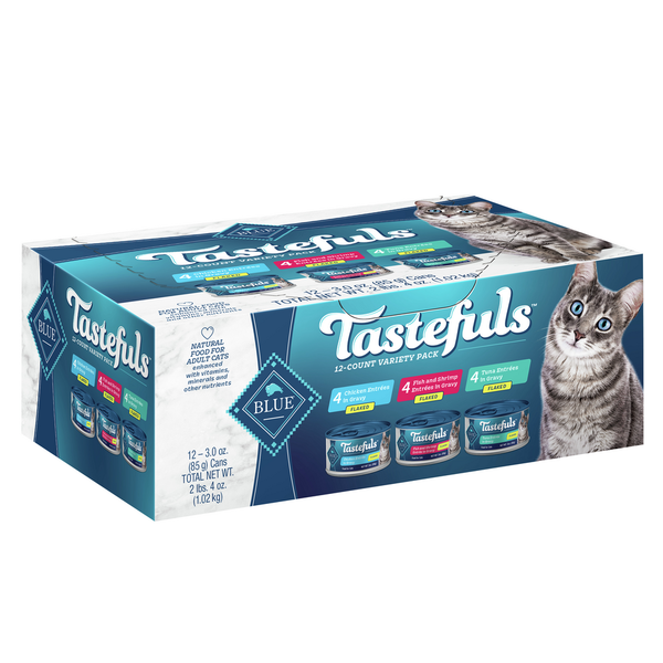 Pack de variété de nourriture humide pour chat Blue Buffalo Tastefuls Natural Flaked