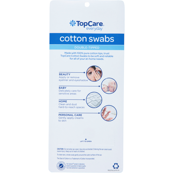 TopCare Double-Tipped Cotton Swabs with Paper Sticks