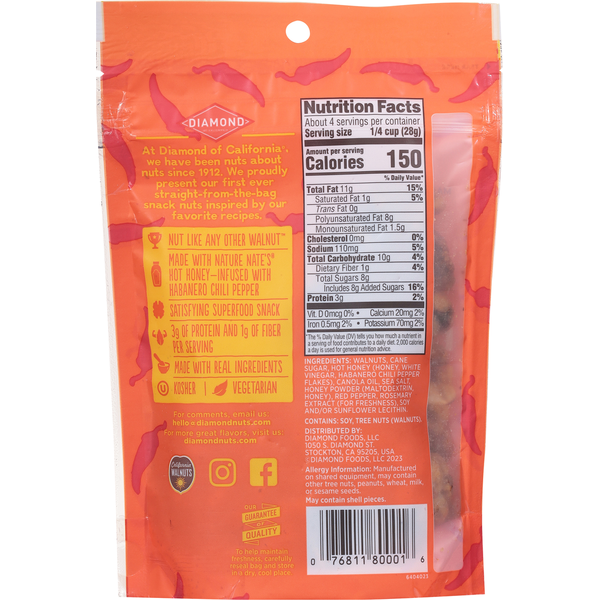 Diamond Walnuts with Hot Honey