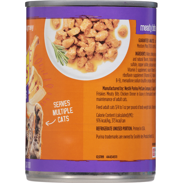 Purina Friskies Complete Adult Meaty Bits Chicken Dinner Cat Food