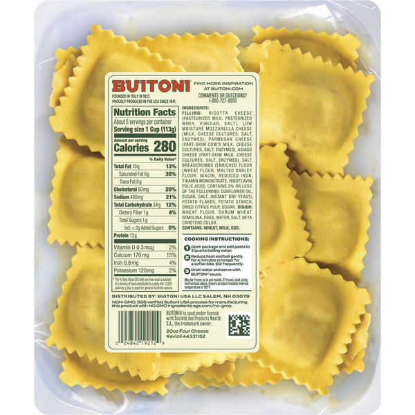Raviolis de Cuatro Quesos Buitoni Tamaño Familiar