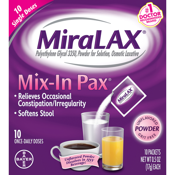 MiraLAX Osmotic Laxative Powder - Unflavored