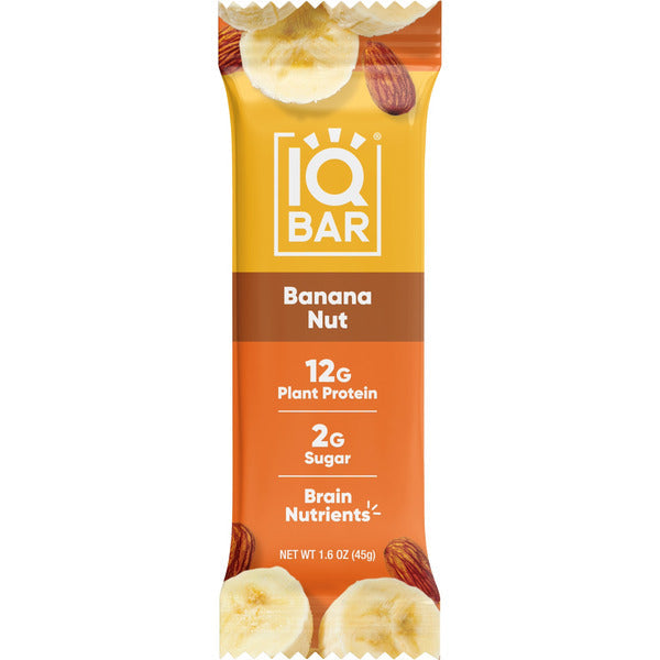 IQBAR Barra de Proteína de Plátano y Nueces - Keto y Vegana