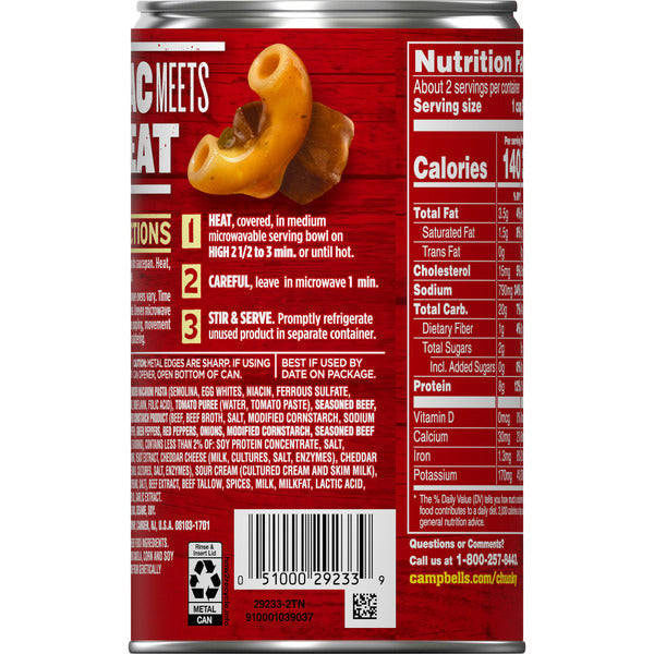 Soupe Campbell's Beefy Mac