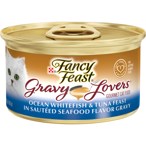 Purina Fancy Feast Gravy Lovers Poisson Blanc de Mer et Thon pour Chats