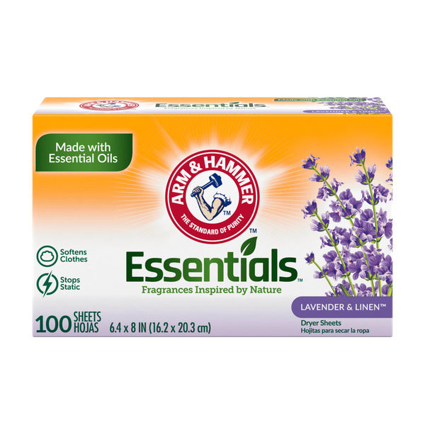 Arm & Hammer Essentials Lavender & Linen Dryer Sheets