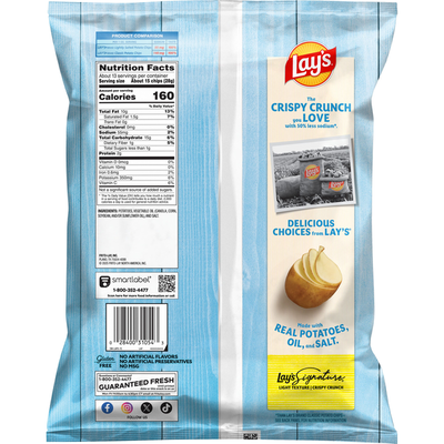 Papas Fritas Lay's Ligeramente Saladas Clásicas