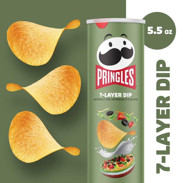 Pringles 7-Layer Dip Chips de Pomme de Terre, 155 g