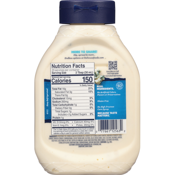 Litehouse Original Blue Cheese Dressing & Dip - Family Size