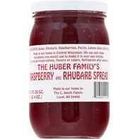 Confiture de framboise et de rhubarbe de la famille Huber