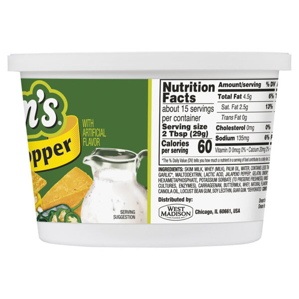Trempette Jalapeno Popper de DEAN'S - 16 oz