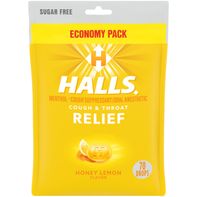 Bonbons contre la toux Halls sans sucre au miel et au citron - 7,66 oz
