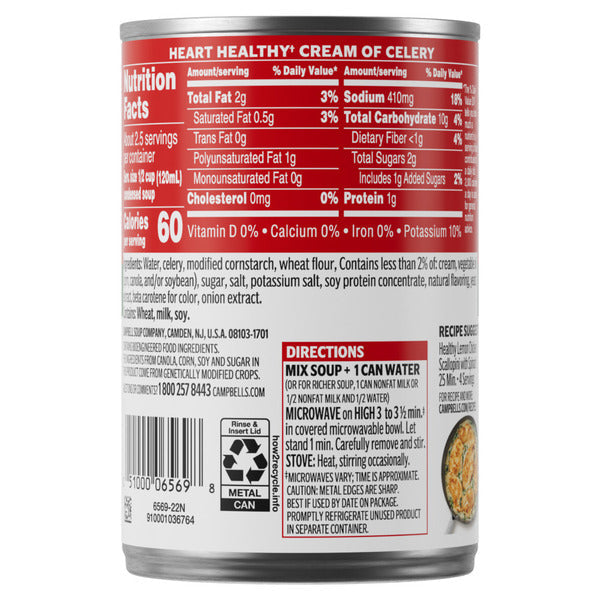 Soupe de céleri crémeuse saine pour le cœur de Campbell's