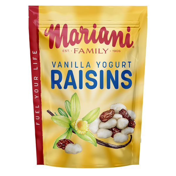 Raisins enrobés de yaourt à la vanille Mariani, sachet de 200 g