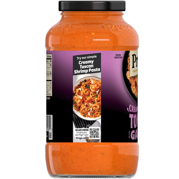 Sauce pour pâtes crémeuse à la tomate Prego avec ail