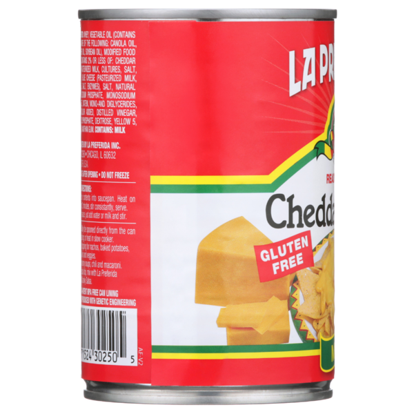 Salsa de Queso Cheddar Suave La Preferida, Lista para Comer