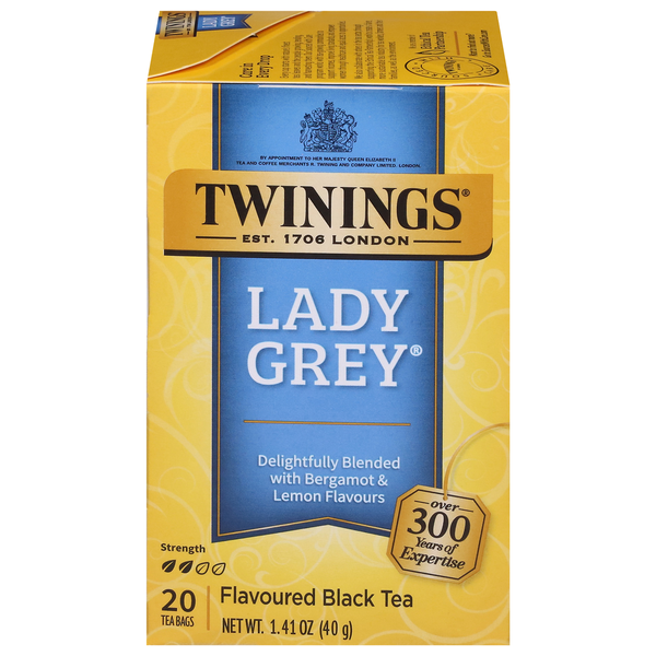 Sachets de thé noir aromatisé Lady Grey de Twinings