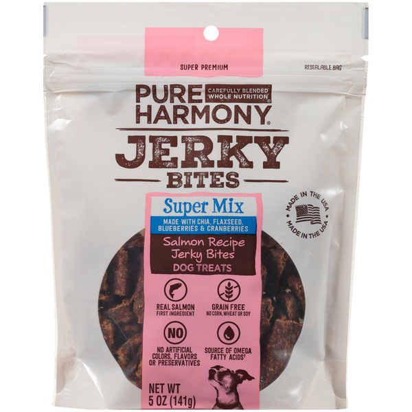Pure Harmony Grain Free Salmon Recipe Jerky Bites for Dogs