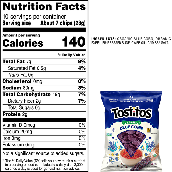Tostitos Tortilla Chips de Maíz Azul Orgánico