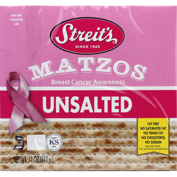 Matzos Sin Sal de Streit's - Calidad Premium