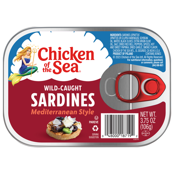 Sardines sauvages de Chicken of the Sea, style méditerranéen