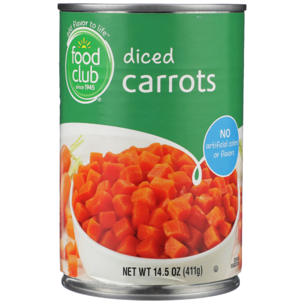 Food Club Diced Carrots - Premium Quality