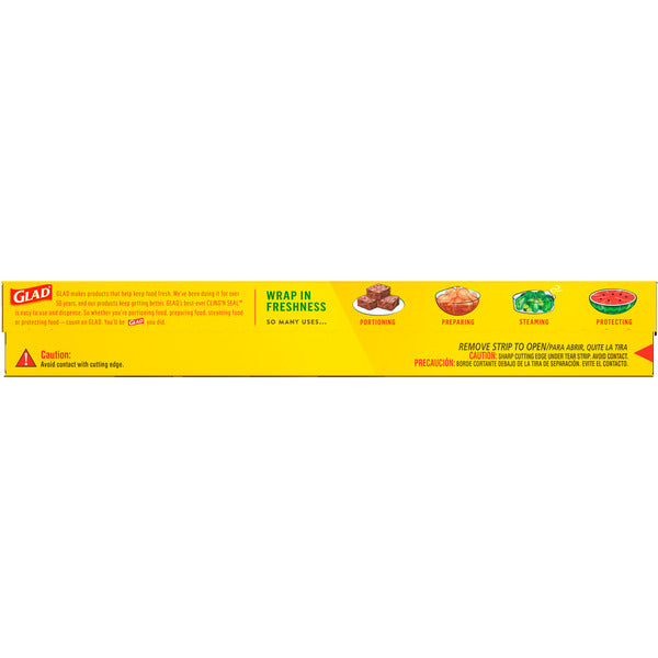 Glad Cling ‘N Seal Plastic Food Wrap, 100 Square Foot Roll