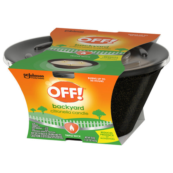 Cubeta de vela aromática de citronela Off!® de tres mechas