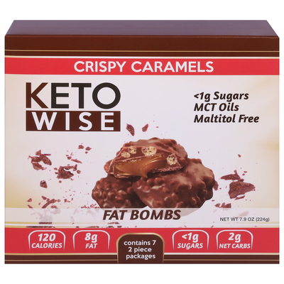 Keto Wise Fat Bombs, Caramels Croquants