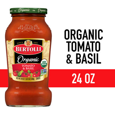 Sauce tomate et basilic biologique Bertolli