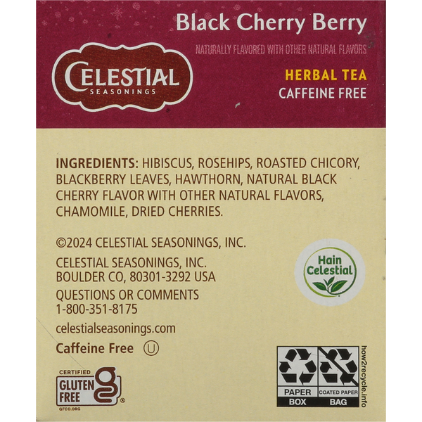 Té de hierbas Black Cherry Berry de Celestial Seasonings