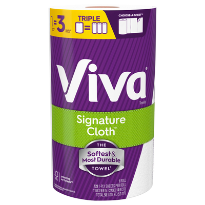 Serviettes Viva Choisissez une Feuille Rouleau Triple 1-Couche