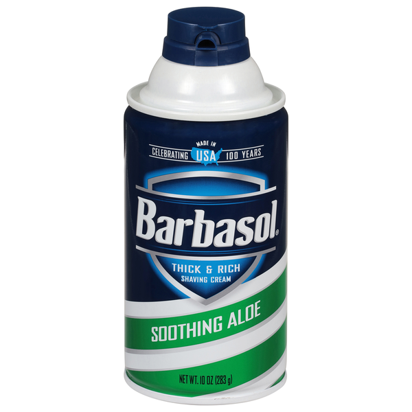 Crème à raser apaisante à l'aloe vera Barbasol épaisse et riche
