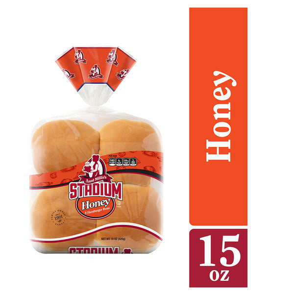 Aunt Millie's Stadium Honey Hamburger Bun