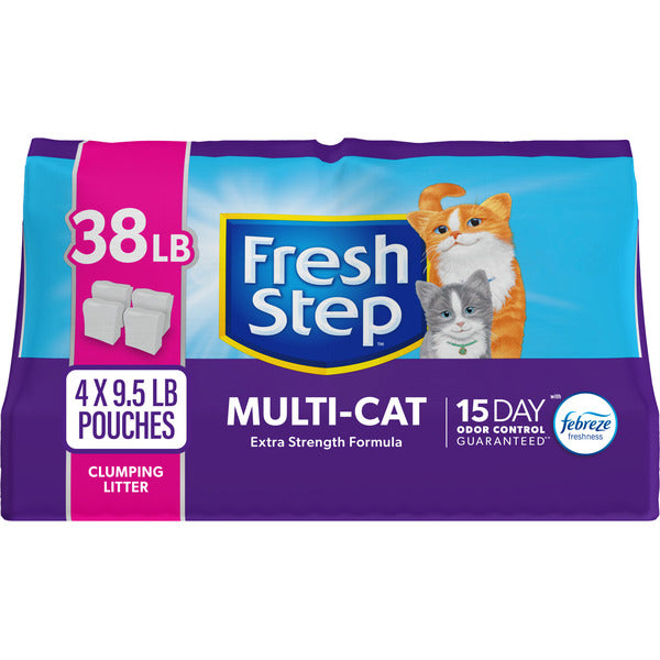 Litière agglomérante Fresh Step - Formule extra forte pour plusieurs chats