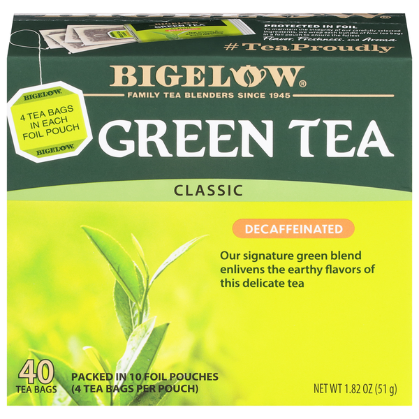 Bigelow Classic Green Tea Bags - Calidad Premium