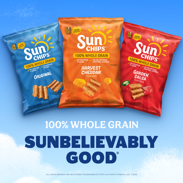 Paquet de Variété de Snacks de Grains Entiers Sun Chips