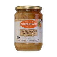 Poisson Gefilte Manischewitz avec Carottes dans un Bouillon Gélifié