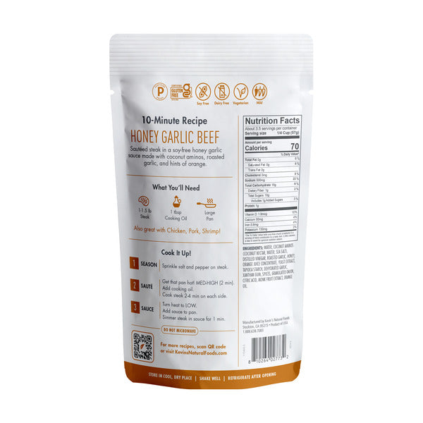 Sauce Ail et Miel de Kevin's Natural Foods