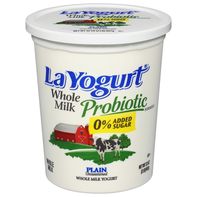 La Yogurt Probiotic Whole Milk Unsweetened Plain Yogurt