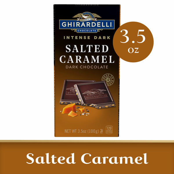 Barra de Chocolate Oscuro Intenso con Caramelo Salado Ghirardelli