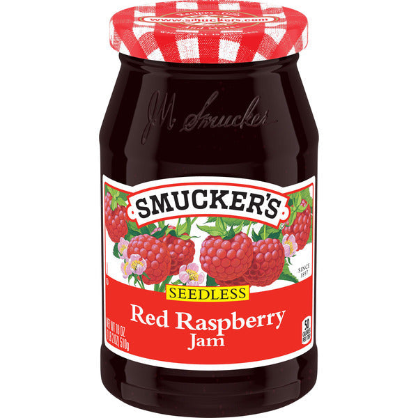 Mermelada de frambuesa roja sin semillas de Smucker's, 18 onzas